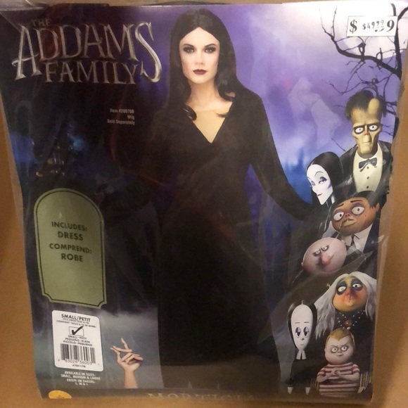 The Addams Family Morticia Adult Costume! New! - Picture 2 of 8
